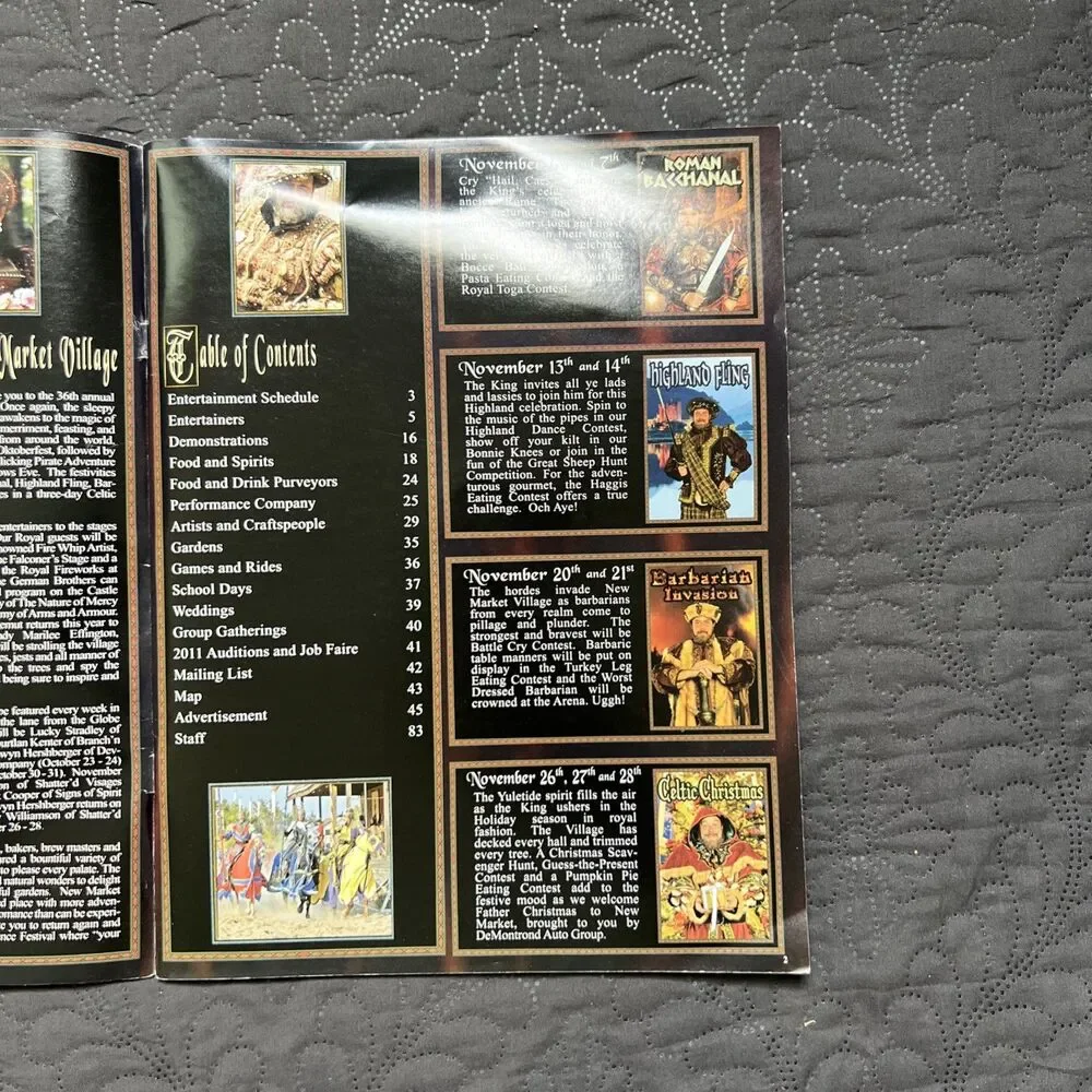 Texas Renaissance Festival 36th Anniversary Season Souvenir Map Program Guide